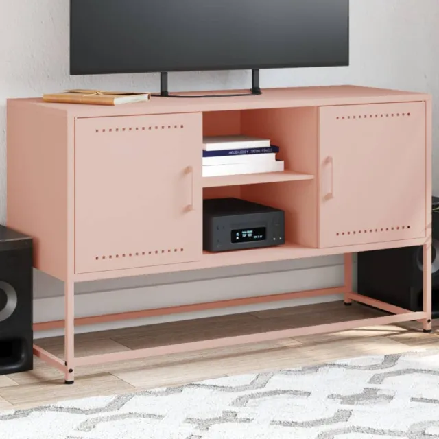 vidaXL Tv-meubel 100,5x39x60,5 cm staal roze, foto 2