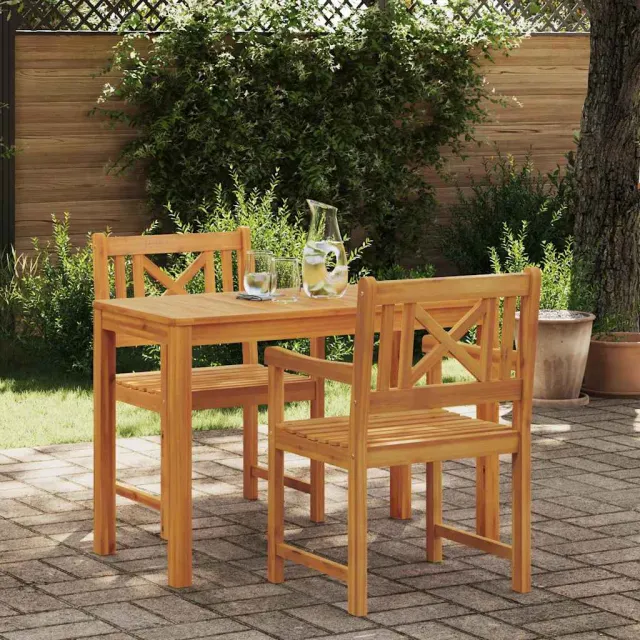 vidaXL Tuin eettafelset 3 st Bruin Massief Acaciahout