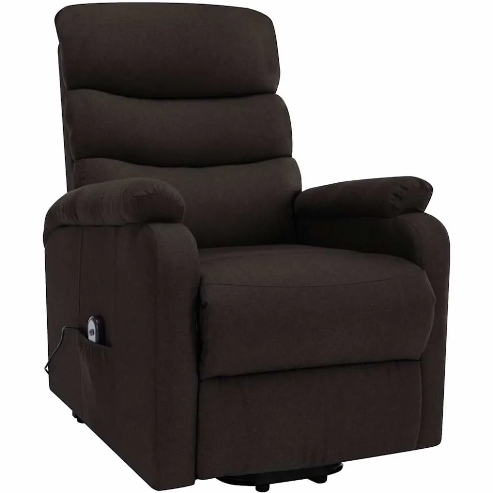 vidaXL Sta-op-massagestoel stof donkerbruin bruin, foto 2