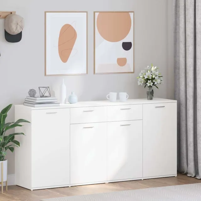 vidaXL Dressoir 160x36x75 cm bewerkt hout wit