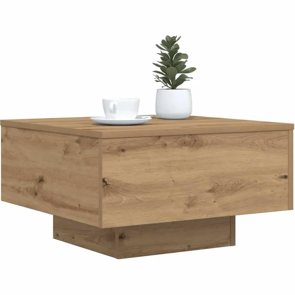 vidaXL Artisanaal eiken 55 x 55 x 31 cm Bewerkt hout Bruin