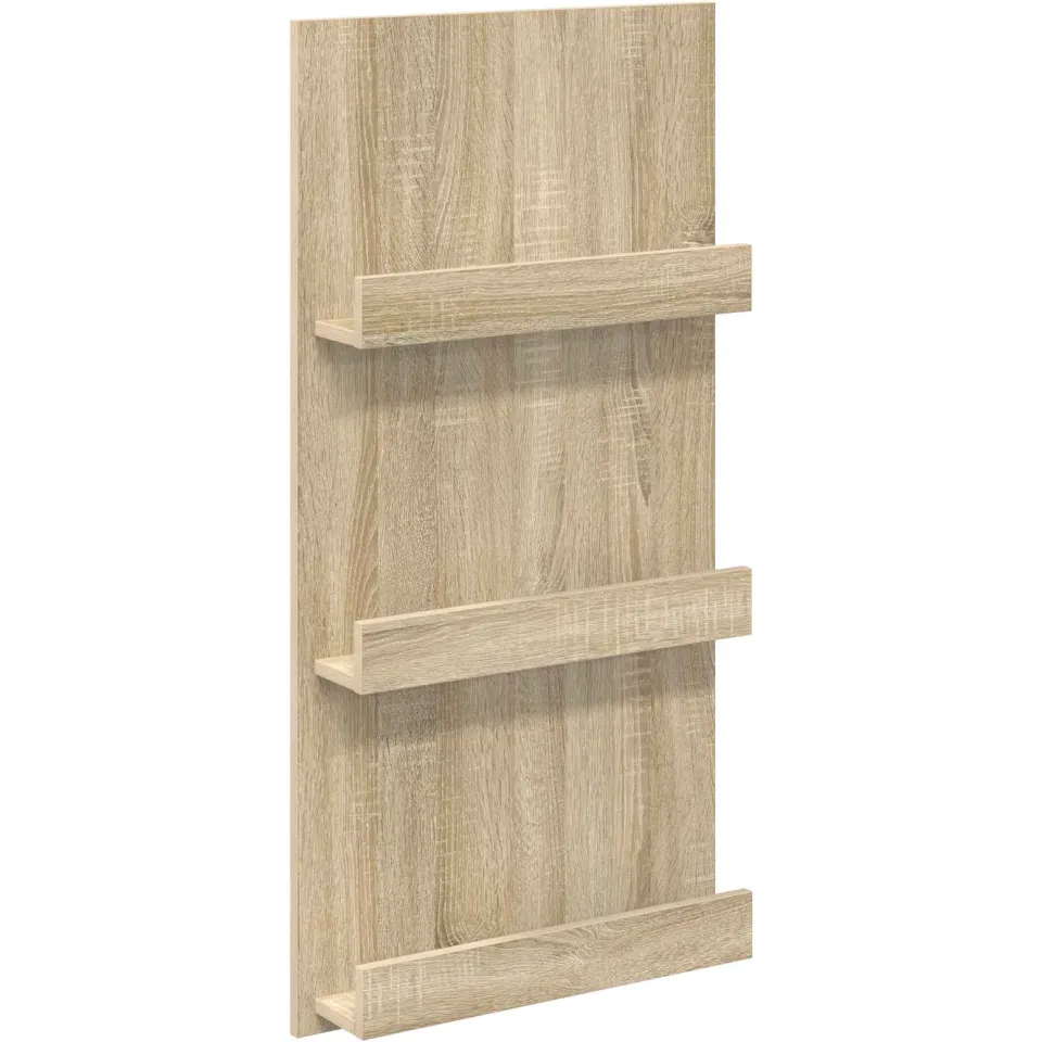 vidaXL Tijdschrift Rek Sonoma Eiken 51 x 11 x 102 cm Bewerkt hout, foto 3