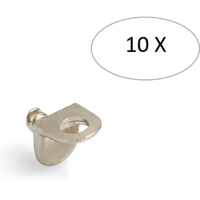 FSW-Products Kastplankdragers - 10 Stuks - Plankdrager - Plankendrager - Dragers voor in kasten - RVS - Legplankdrager - Schapdrager - Plankdragers Zilver