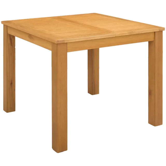vidaXL Eettafel - SNEEK - 90 - x - 90 - x - 75 - cm - Massief - Eikenhout - Naturel
