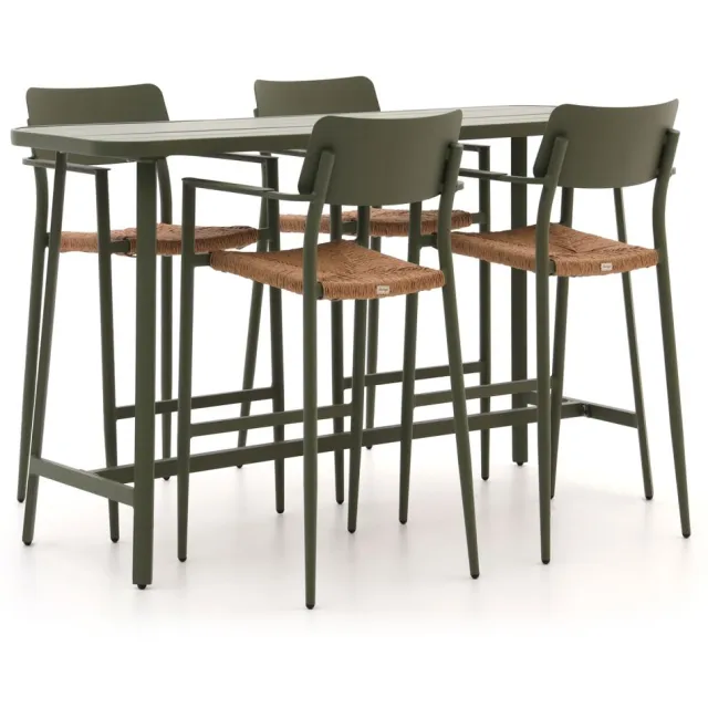 Bellagio tuinmeubelen Bellagio Cino 175cm barset 5-delig stapelbaar Wit