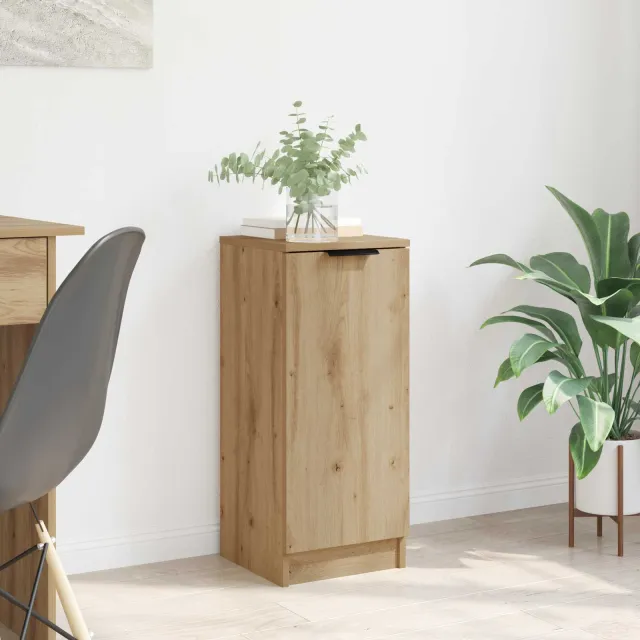 vidaXL Dressoir Artisan Eiken 30 x 30 x 70 cm Bewerkt hout Bruin
