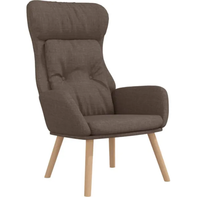 vidaXL Relaxstoel - stof - taupe