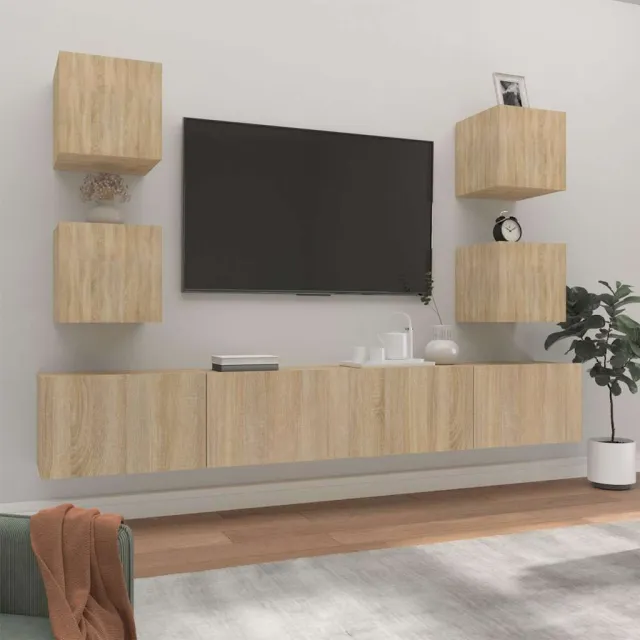 vidaXL 6-delige Tv-meubelset bewerkt hout sonoma eikenkleurig, foto 2