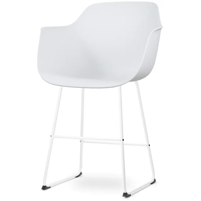 Nolon Nino-Puk barkruk wit - wit onderstel - 65 cm
