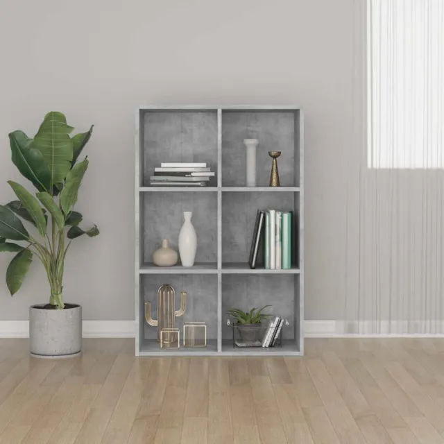 vidaXL Boekenkast/dressoir 66x30x98 cm bewerkt hout betongrijs grijs, foto 2