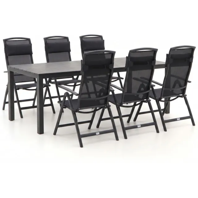 Forza Furniture Forza Capri/Menzano 220cm dining tuinset 7-delig verstelbaar