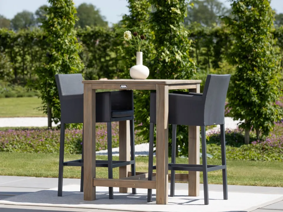 ROUGH Furniture ROUGH-X bartafel 80x80x105cm bruin, foto 4