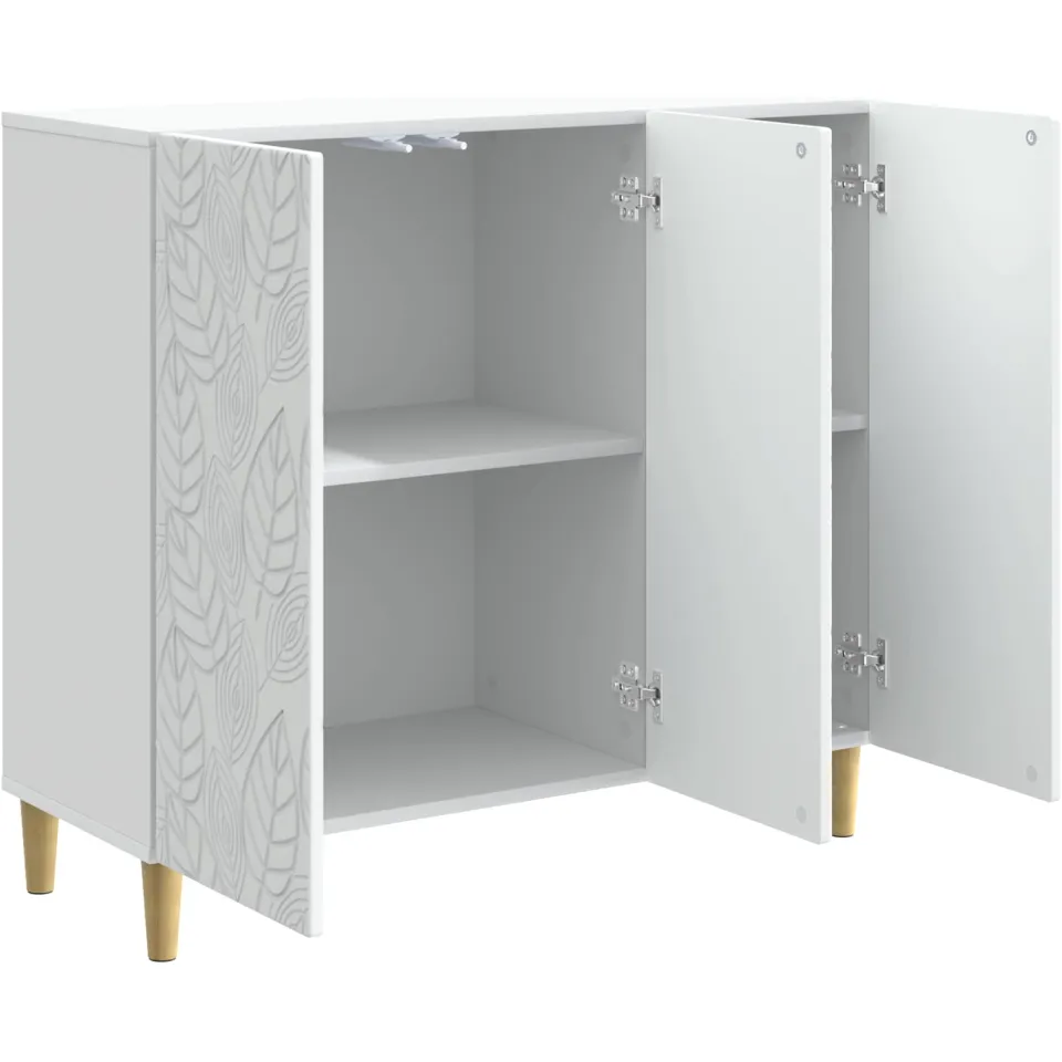 vidaXL Dressoir Wit 89 x 34,5 x 80 cm Bewerkt hout, foto 4