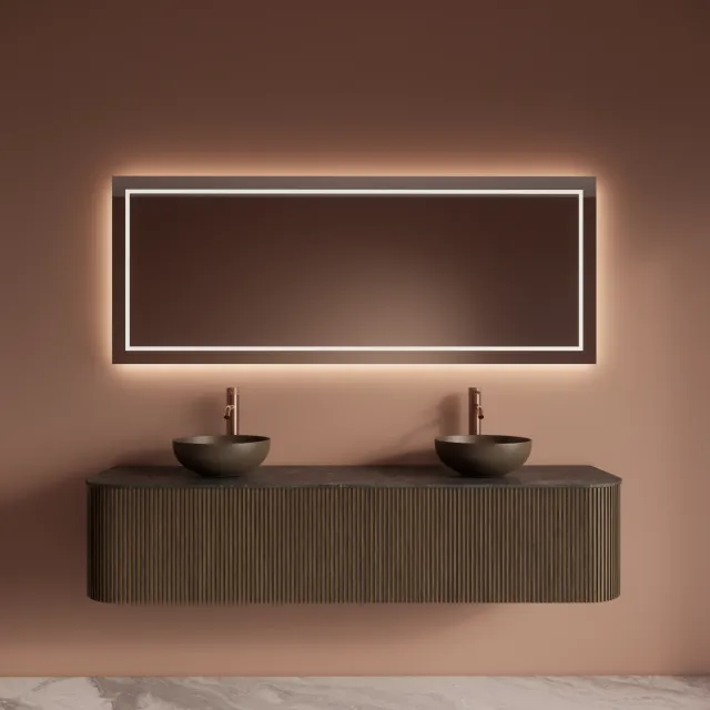 Gliss Design Badkamermeubelset Gliss Design Alluro 180 cm Ash Grey Grijs