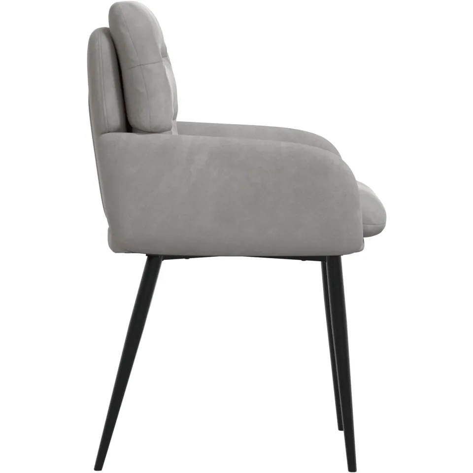 vidaXL Eettafelstoelen 6 st fluweel Lichtgrijs 59 x 59,5 x 90 cm, foto 4