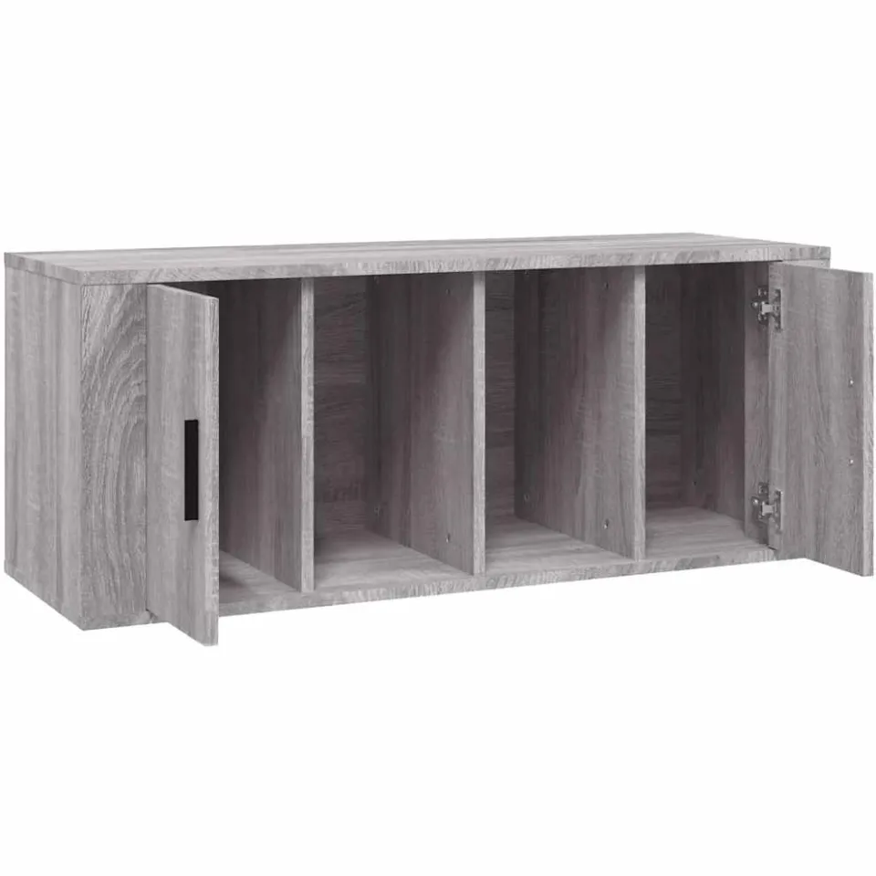 vidaXL Tv-meubel 100x35x40 cm bewerkt hout grijs sonoma eikenkleurig, foto 3