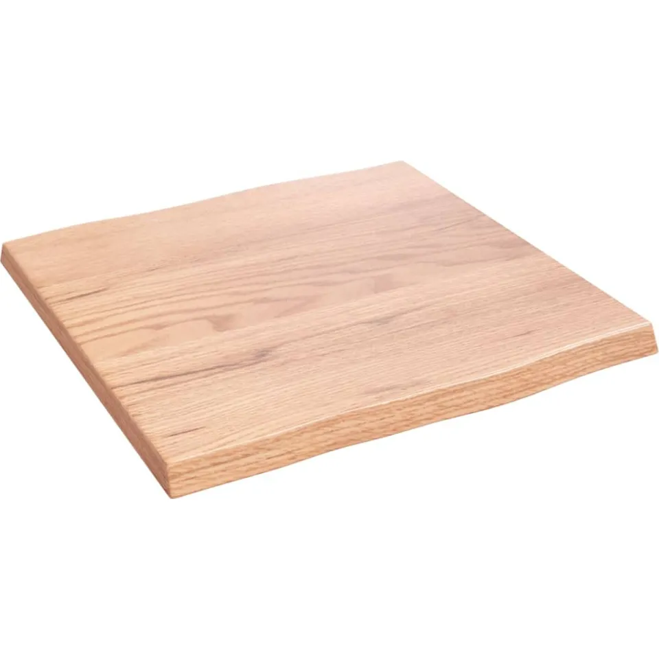 vidaXL Tafelblad natuurlijke rand 40x40x2 cm eikenhout lichtbruin