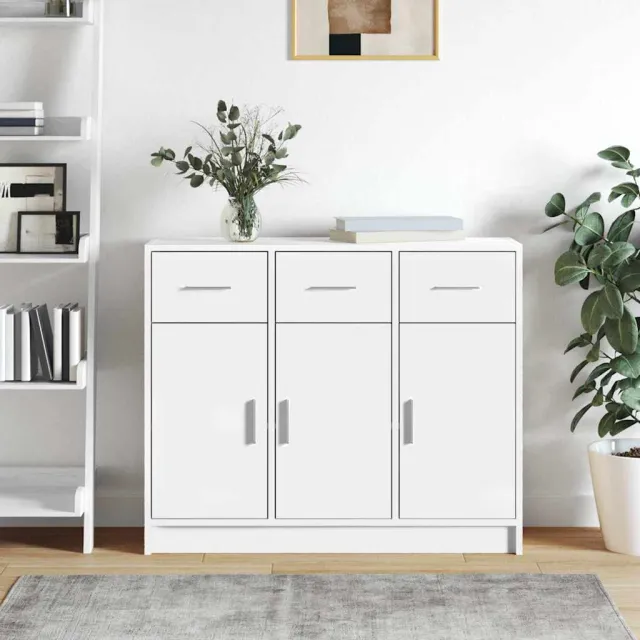 vidaXL Dressoir Wit 91x28x75 cm Bewerkt Hout, foto 2