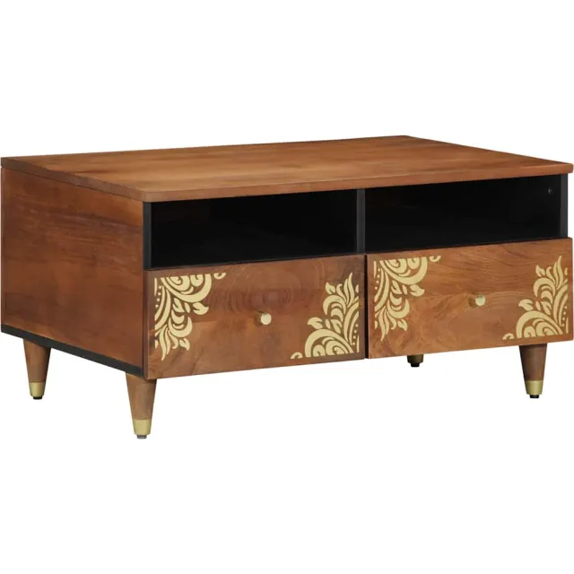 vidaXL Salontafel Honingbruin 80 x 54 x 40 cm Massief Mango Hout