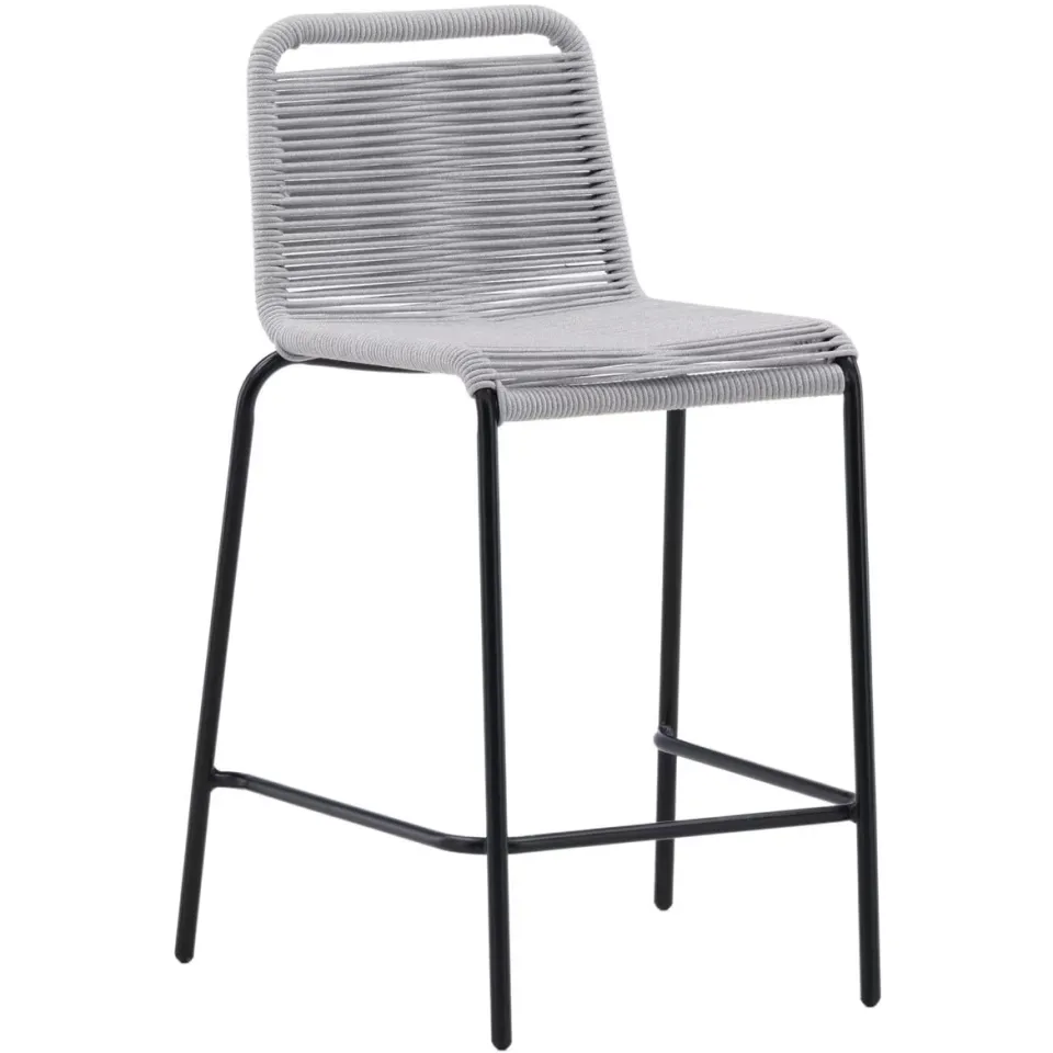 Nohr Karlene outdoor barkruk lichtgrijs