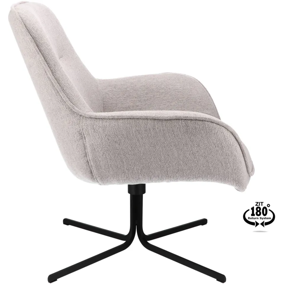 Wehkamp Home fauteuil Udo lichtgrijs, foto 3