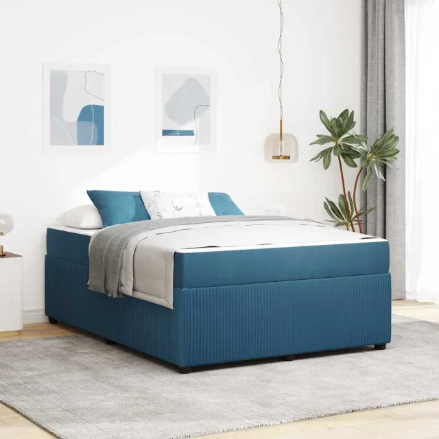 vidaXL Bedframe Blauw 140 x 200 cm Stof