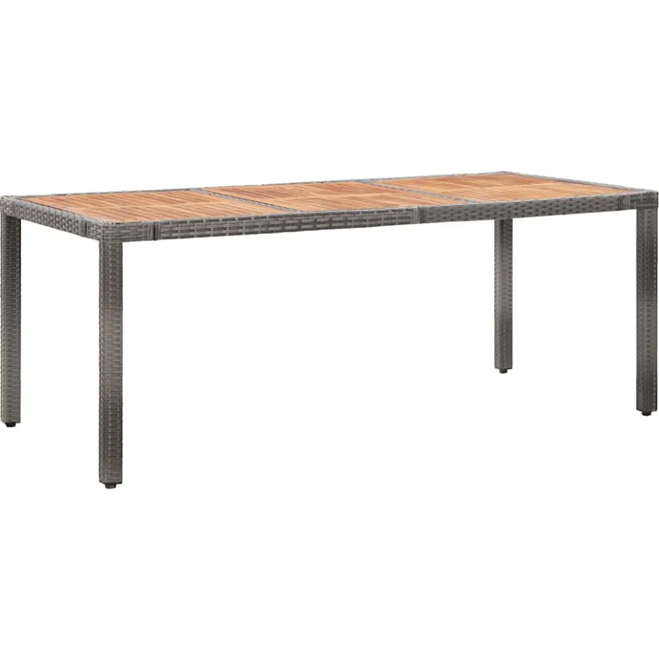 vidaXL 9-delige Tuinset met kussens poly rattan grijs, foto 4