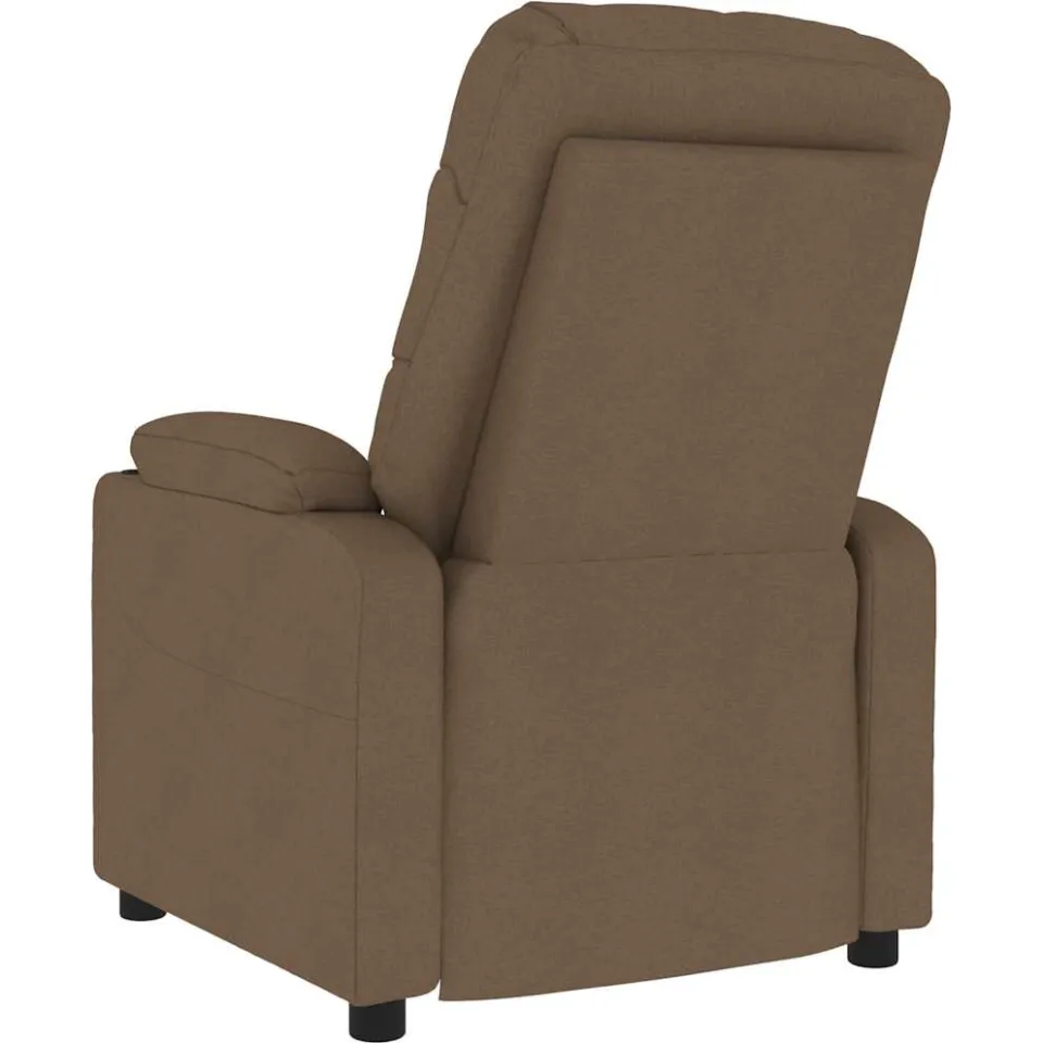 vidaXL Massagestoel stof bruin, foto 4