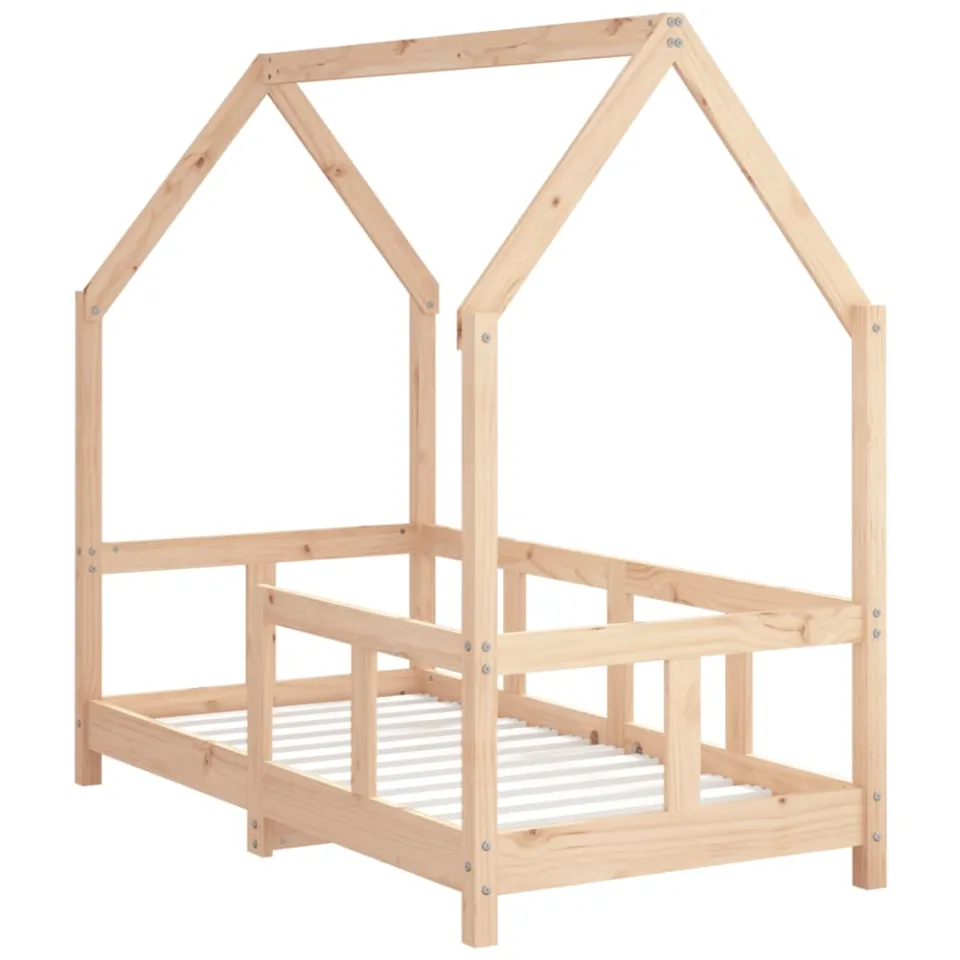 vidaXL Kinderbedframe 70x140 cm massief grenenhout Bruin