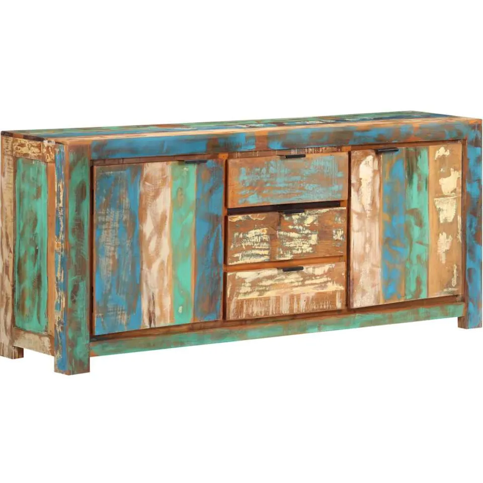 vidaXL Dressoir 175x40x75 cm massief gerecycled hout bruin, foto 3