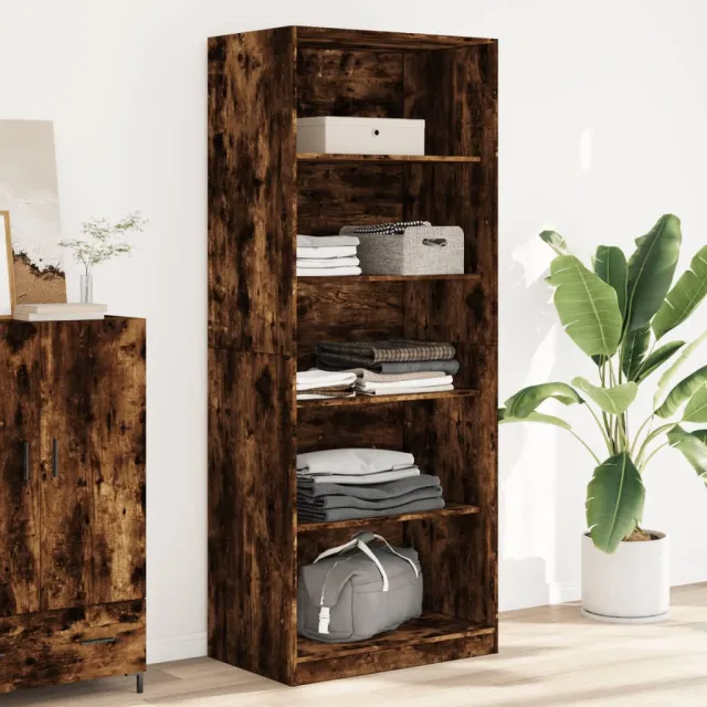 vidaXL Kledingkast 80x50x200 cm bewerkt hout gerookt eikenkleurig, foto 2