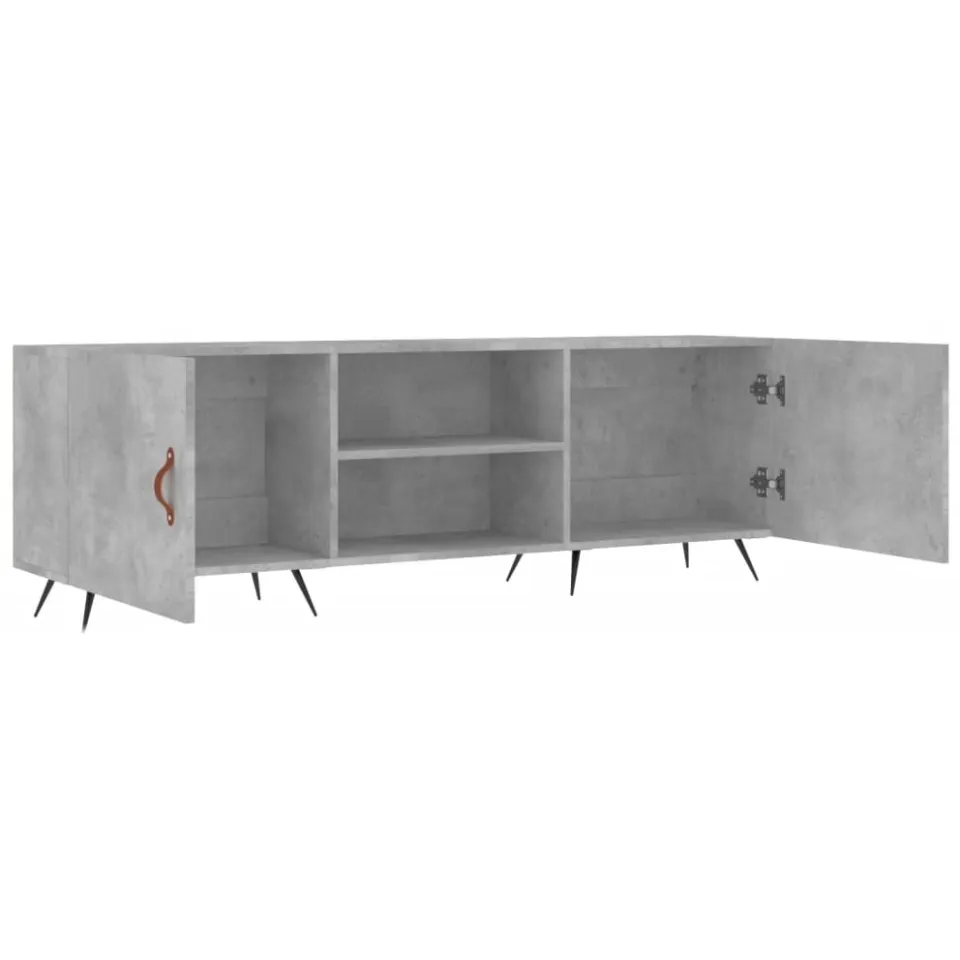 vidaXL Tv-meubel 150x30x50 cm bewerkt hout betongrijs grijs, foto 4