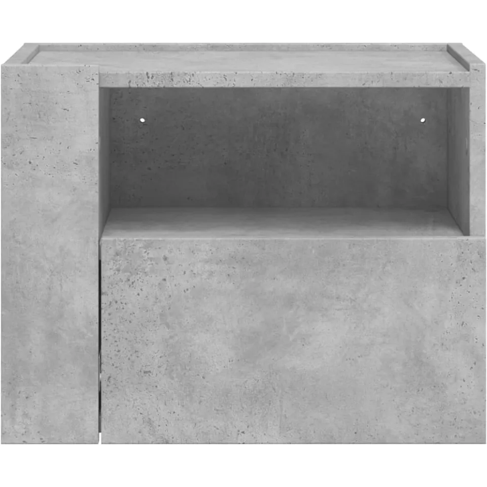 vidaXL Nachtkastje wandgemonteerd 45x30x35 cm betongrijs