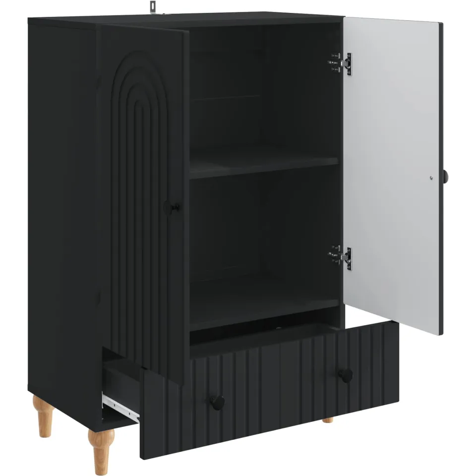 vidaXL Dressoir Zwart 66 x 34,5 x 95 cm Bewerkt hout, foto 4