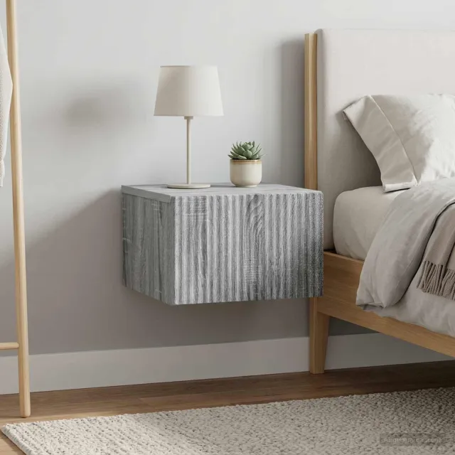 vidaXL Wandbeugel Bedkast 2 st Grijs sonoma 33 x 34,5 x 20 cm, foto 2
