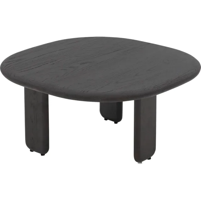 Goossens Salontafel Kara - 80 x 40 x 80 - eiken - zwart - vierkant