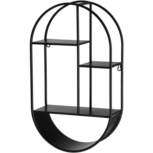 SIIRI ovale wandplank, 35 x 60 cm Zwart