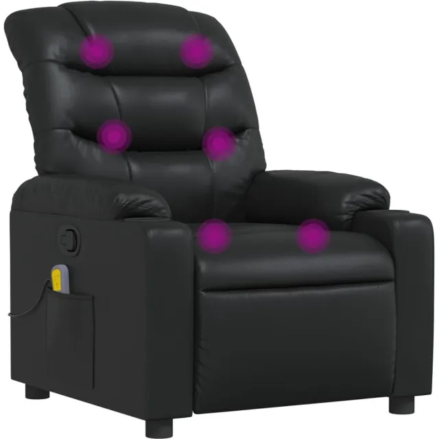 vidaXL Massagestoel - verstelbaar - kunstleer - zwart