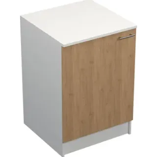 Onderkast Prim - 1 Deur - 1 Legplank - Eikkleurige Melamine - 60x89x59cm Hout