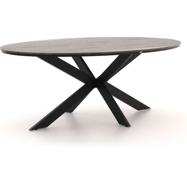 Bellagio tuinmeubelen Bellagio Fidenza dining tuintafel ovaal 220x115cm Zwart
