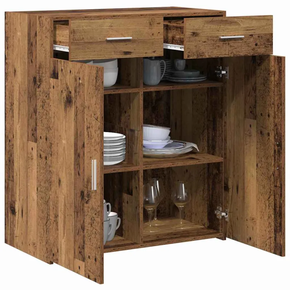 vidaXL Opbergkast Oudhout 80 x 42.5 x 93 cm Bruin