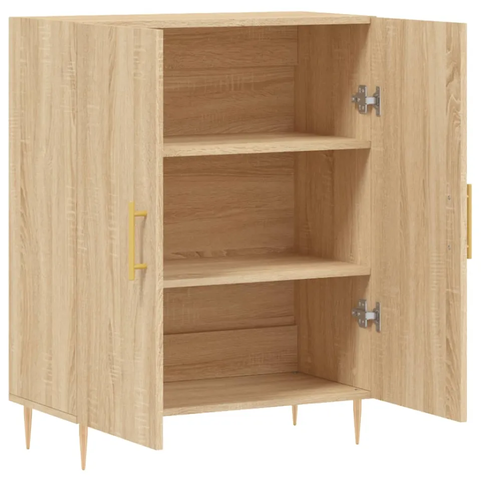 vidaXL Dressoir 69,5x34x90 cm bewerkt hout sonoma eikenkleurig, foto 4