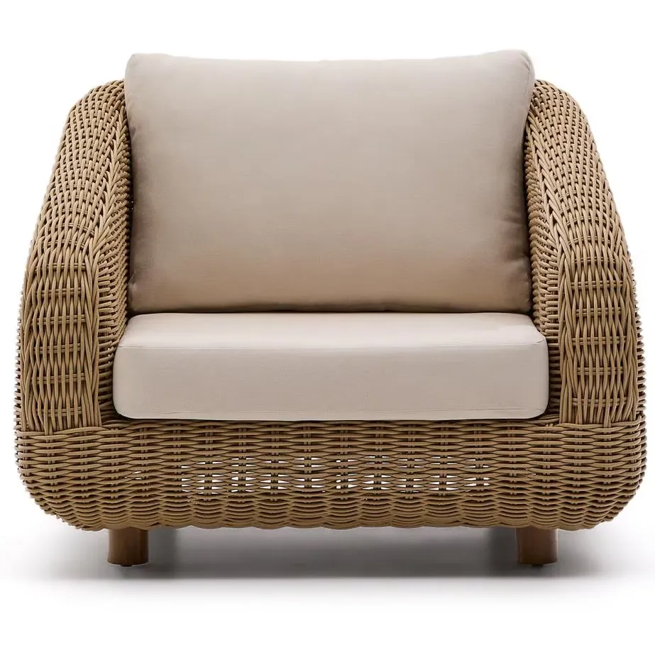 Kave Home outdoor fauteuil Meria rattan naturel