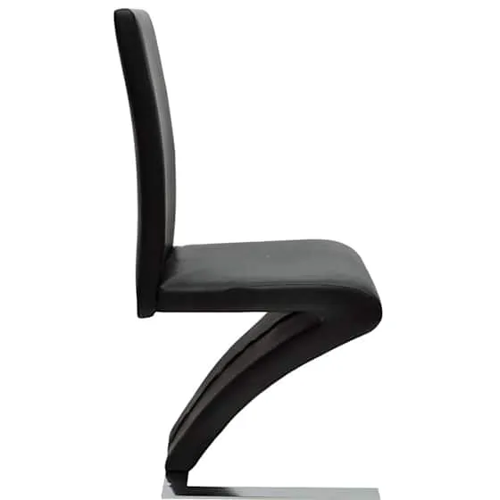 vidaXL Eetkamerstoelen 4 st kunstleer zwart, foto 4