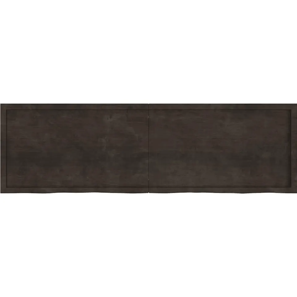 vidaXL Tafelblad 200x60x(2-4)cm behandeld eikenhout donkerbruin, foto 2