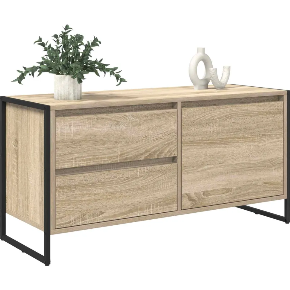 vidaXL TV-kast 100 x 36 x 49.5 cm Sonoma Eiken Bewerkt hout Bruin