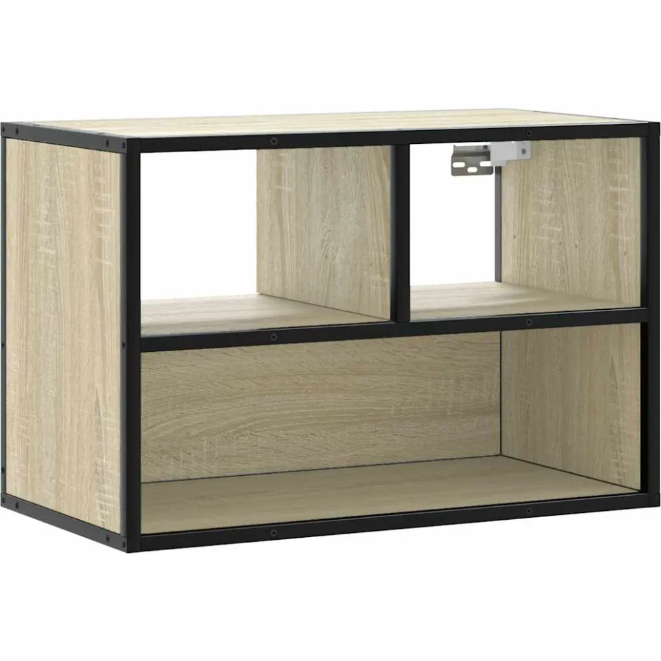 vidaXL Tv-meubel 60x31x39,5 cm bewerkt hout metaal sonoma eikenkleurig, foto 3