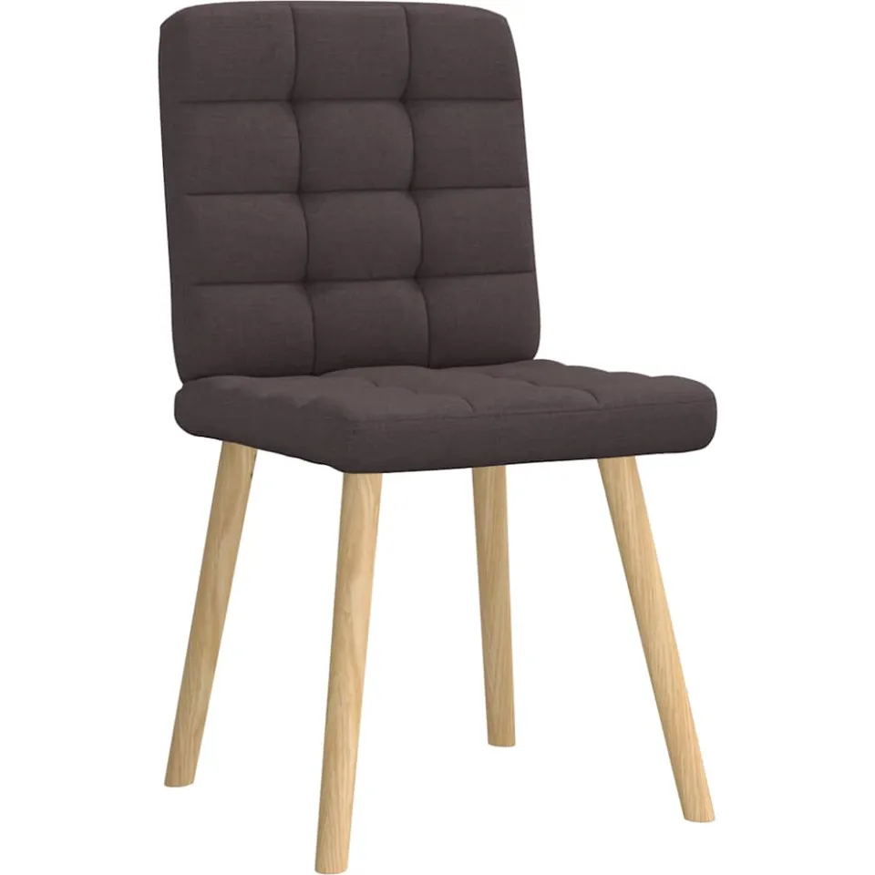 vidaXL Eetkamerstoelen 2 st stof donkerbruin bruin, foto 4