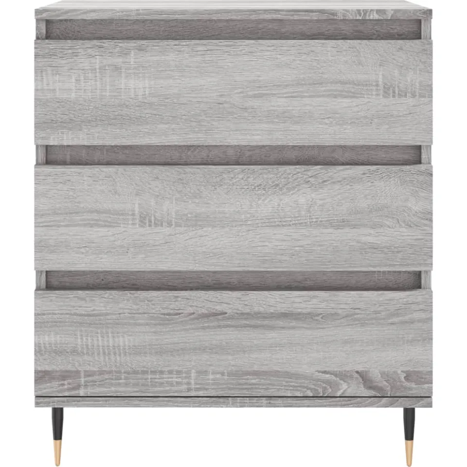 vidaXL Dressoir 60x35x70 cm bewerkt hout grijs sonoma eikenkleurig