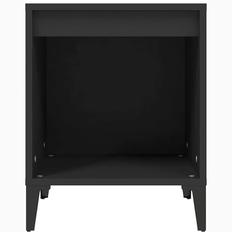 vidaXL Nachtkastje 40x35x50 cm zwart, foto 4